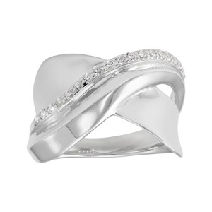 Silpada 'Gentle Frost' Sterling Silver White Cubic Zirconia Ring - 1 of 4