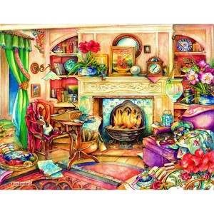Sunsout Fireside Embroidery 1000 pc Large Pieces  Jigsaw Puzzle 23447 - 1 of 4