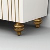 Modern Fluted 4-Door Sideboard Buffet Cabinet with Adjustable Shelves, Gold Accents and Storage for Kitchen Dining Room - 4 of 4