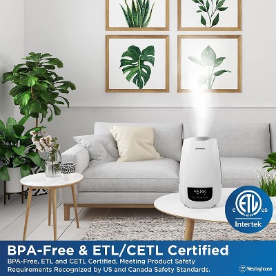 Westinghouse White Ultrasonic Cool Mist Humidifier with Essential Oil Diffuser