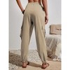 High Waisted Jogger Pants Loose Hiking Joggers for Women Casual Lightweight Tapered Cargo Pants with Pockets - 2 of 4