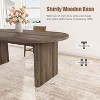 70.8 Inch Oval Dining Table for 6-8 People, Long Large Kitchen Table with Thick Sturdy Wooden Base - 3 of 4