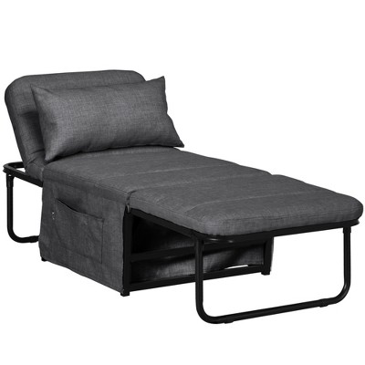 Homcom Ottoman Sofa Bed, 4-in-1 Multi-function Folding Sleeper Chair ...