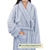 PAVILIA Premium Womens Plush Soft Robe Fluffy Warm, Fleece Faux Shearling Shaggy Bathrobe - 3 of 4