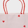 15.75"x12"x0.2" 6" XL Valentine's Day Red Hearts on Pink Gift Bag - Spritz™ - 3 of 3