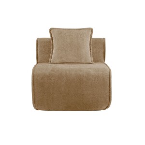 Kumasinova Armless Velvet Modular Sofa,Boneless Cloud Sectional with French Piping,No Assembly High-Resilience Foam Couch for Living Room - 1 of 4