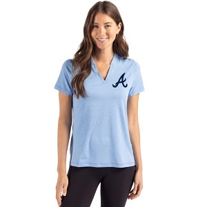 Atlanta Braves Cutter & Buck Forge Eco Heathered Stretch Womens Blade Top - 1 of 1