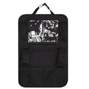 Itopfox Car Back Seat Organizer with 9 Pockets & Tablet Holder, Seat Cover for Kids Kick Mats Protector, Travel Accessories for Cars Tidy & Organized - 1 of 4