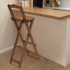 YIYIBYUS Folding Bamboo Bar Stool, Portable Bar Chairs, Brown - 2 of 4