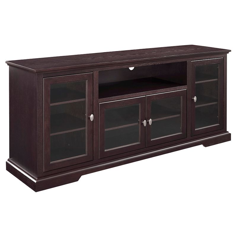 Glass Door Traditional Highboy TV Stand for TVs up to 80" - Saracina Home, 1 of 9