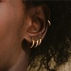 Small Gold Huggie Hoop Earrings Set for Women Men Hypoallergenic 14K Plated Stack Cartilage Earrings, Multiple Piercing - 2 of 4