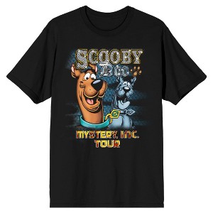 Scooby Doo Mystery Incorporated Tour Men's Black T-shirt - 1 of 1