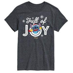 Men's - Lilo and Stitch - Full Of Joy Christmas Short Sleeve Graphic T-Shirt - 1 of 4