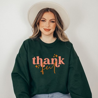 Simply Sage Market Women's Graphic Sweatshirt Thankful Stars
