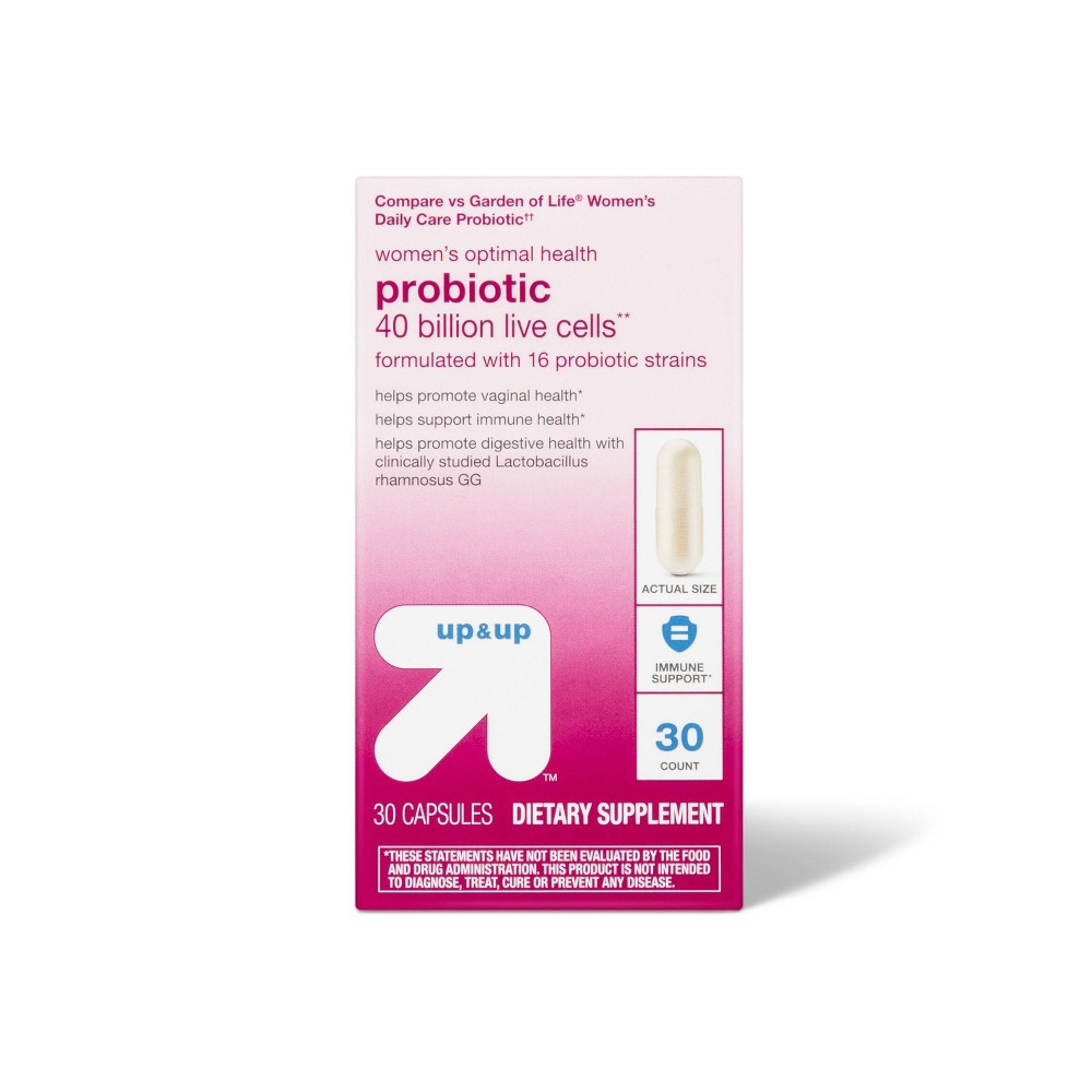 Womens Optimal Health Probiotic for Vaginal, Immune and Digestive Support - 30ct - up & up