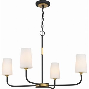 Crystorama Lighting Niles 4 - Light Chandelier in  Black Forged/Modern Gold - 1 of 4
