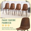 Lyngins 4-Pack Dining Chair with Black Metal Legs & Floor Protectors, Industrial-Modern Style Kitchen Chair, Versatile for Dining Room, Living Room - 3 of 4