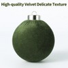 Velvet Christmas Ornaments Set of 25 - Elegant Shatterproof Holiday Balls for Tree Decorations in Green, Brown & Neutral Tones - 4 of 4