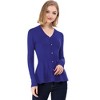 Allegra K Women's Slim Fit V-Neck Long Sleeve Ribbed Pullover Knitted Peplum Sweater - 3 of 4