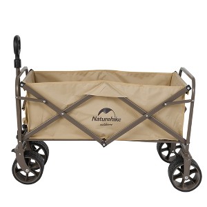 Naturehike Collapsible Beach Wagon with Big Wheels, Utility Foldable Grocery Cart Heavy Duty, Portable Folding Wagon Cart with Wheel for Camping - 1 of 4