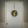 13" Woodcut Floral Hanging Wreath with Bunny - National Tree Company - 2 of 4