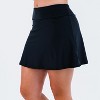 Calypsa Women's Plus Size Chlorine Resistant Short A-line Swim Skort - 3 of 3