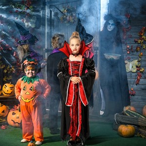 Garvee Royal Vampire Costume for Girls,Victorian Vampiress Queen Dress Up,Noble Medieval Queen Halloween Dress up - 1 of 4