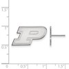 Black Bow Jewelry 10k White Gold Purdue Boilermakers NCAA Post Earrings - 2 of 3