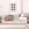 Acekool Twin Platform Bed with 2 Trundle Storage Drawers, Headboard, Sturdy Frame, No Box Spring Needed, Space Saving for Kids or Guest Room - 3 of 4