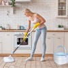 Racxily Spin Mop and Bucket with Wringer Set Flat Floor Mop with Clean and Dirty Water Separate System 2 Replaceable Reusable Washable - 2 of 4