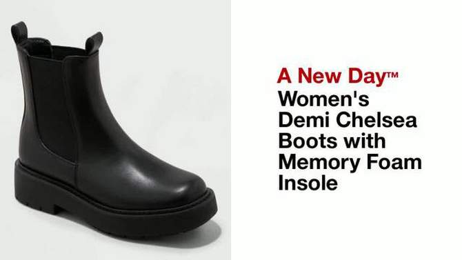 Women's Demi Chelsea Boots with Memory Foam Insole - A New Day™, 2 of 12, play video