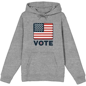 Vote American Flag  Adult Long Sleeve Hoodie - 1 of 2