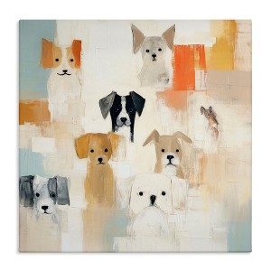 Stupell Industries Modern Dog Collage Canvas Art - 1 of 4