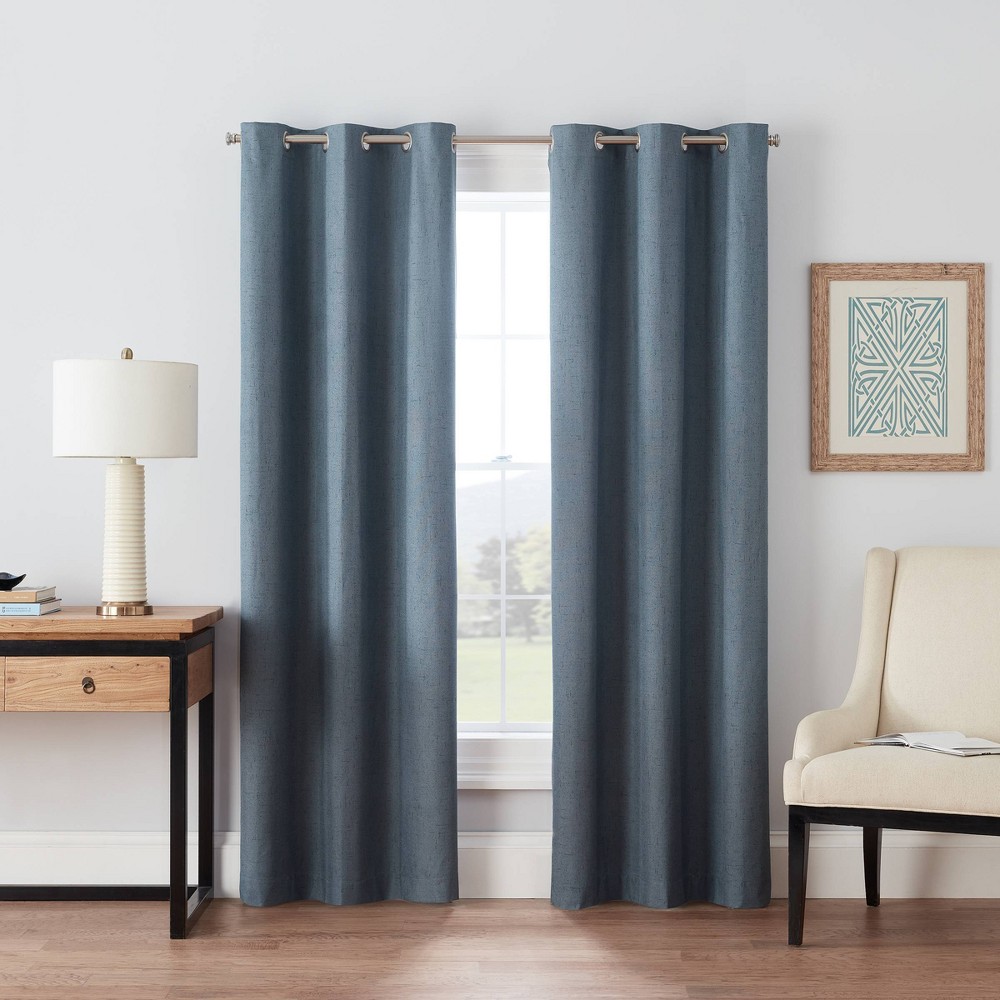 Photos - Curtains & Drapes Eclipse 1pc 42"x108" Blackout Windsor Window Curtain Panel Slate Gray  