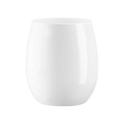 Smarty Had A Party 12 oz. Solid White Stemless Plastic Wine Glasses - 64 pcs