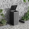 SEVOBAL 23 Gallon Outdoor Trash Can Garbage Can with Lid Waterproof Resin Garbage Patio Waste Bin Garden Backyard Deck, Black, 15.16"*15.55"*30.71" - 2 of 4