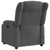 vidaXL Massage Recliner Chair-Elderly Seating-Lounge Armchair-Dark Gray Fabric-Manual Tilt-Usb Vibration Massage-Side Pocket - 4 of 4