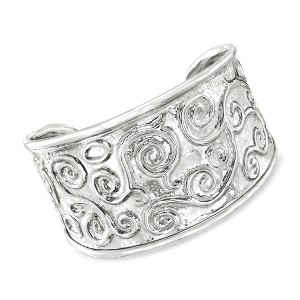 Ross-Simons Italian Sterling Silver Swirl Cuff Bracelet Size 7 - 1 of 2