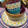 16pc Stoneware Summer Terrace Dinnerware Set - Elama - 2 of 4