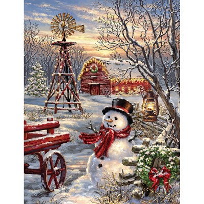 Winter Windmill 500 Piece Jigsaw Puzzle for Adults