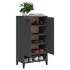 vidaXL Shoe Cabinet Storage Rack Organizer Hallway Furniture Solid Wood Pine - 4 of 4