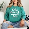 Simply Sage Market Women's  Garment Dyed Graphic Sweatshirt She Doesn't Even Go Here - 2 of 3