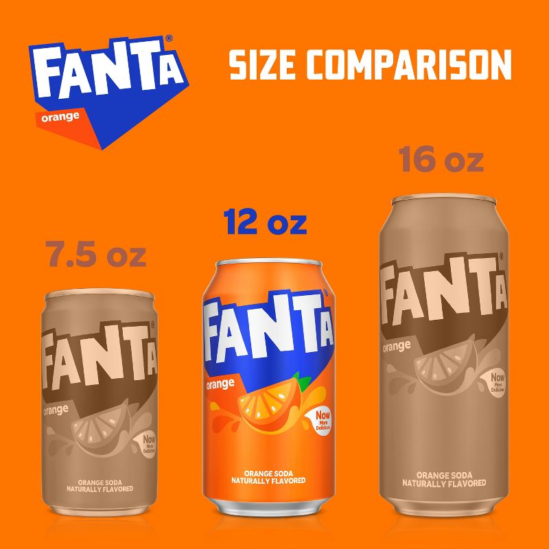 Fanta Orange Soda - 12pk/12 fl oz Cans, 4 of 9