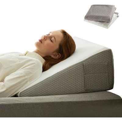 BAFODE Wedge Pillow for Sleeping, Elevated Support Bed Wedge Pillow, Breathable Triangle Pillow Wedge Post Surgery with Washable Covers
