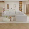 Dronkon Indoor 5-Piece L-Shaped Deluxe Cloud Sectional Sofa, No Assmebly Deep Seat Couches - 2 of 4
