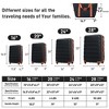 4 Pieces Hard Shell Suitcase With Travel Bag Luggage Storage Bags Luggage Tags, 16" 20" 24" 28" Luggage With TSA Lock For Travel - 4 of 4