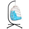 Okak Egg Hanging Swing Chair with Stand,Wicker Foldable Hanging Egg Chair,Outdoor Hammock Chair for Patio,Garden,Backyard - 2 of 4