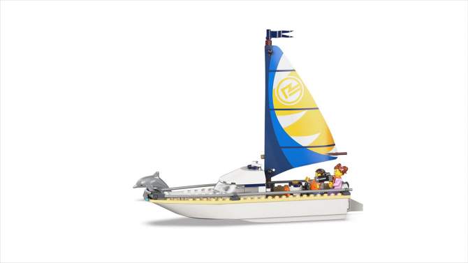 LEGO City Sailboat Building Set 60438, 2 of 9, play video
