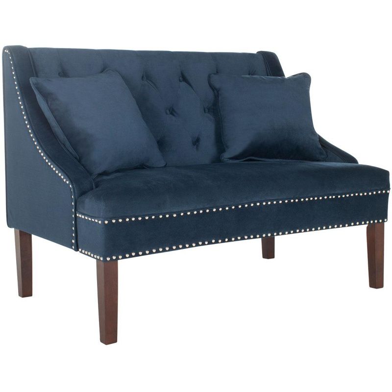 Zoey Settee with Silver Nailheads  - Safavieh, 3 of 8