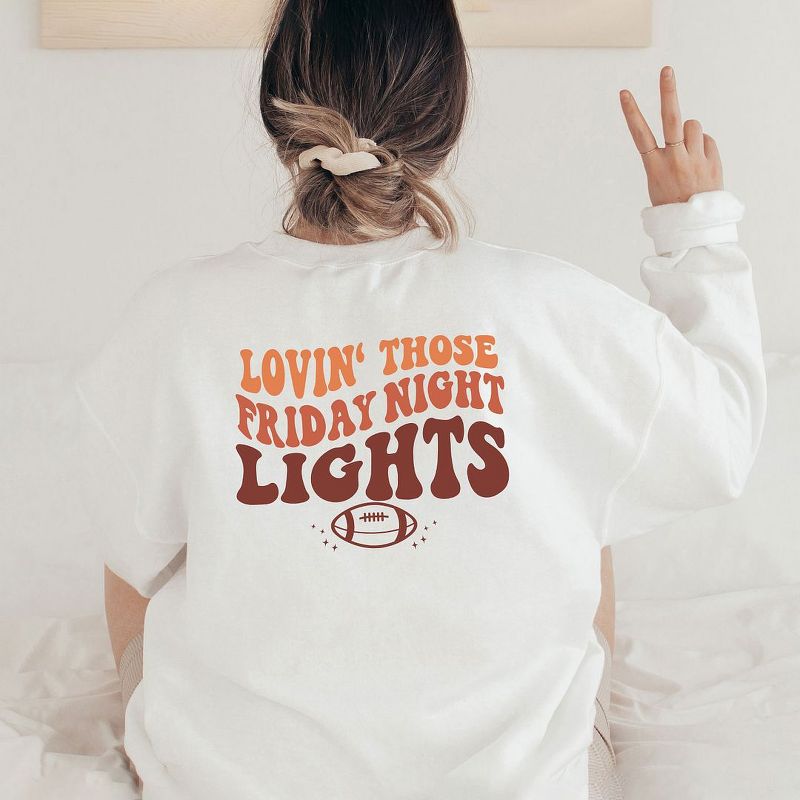 Simply Sage Market Women's Graphic Sweatshirt Friday Night Lights Football Front and Back Design, 3 of 6